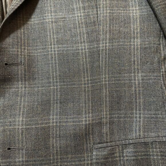Nordstrom Brown/Gray Silk/Wool Jacket Lightweight - Picture 2 of 7